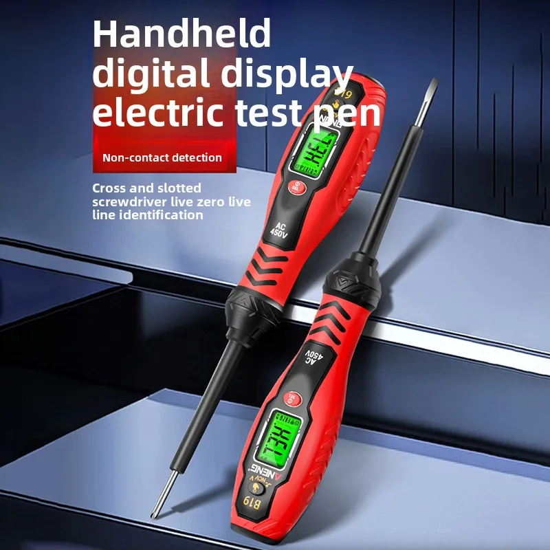12V-240V Voltage Detection Digital Non-Contact Electrical Tester with NCV Function for Live Wire Recognition Accurate Testing