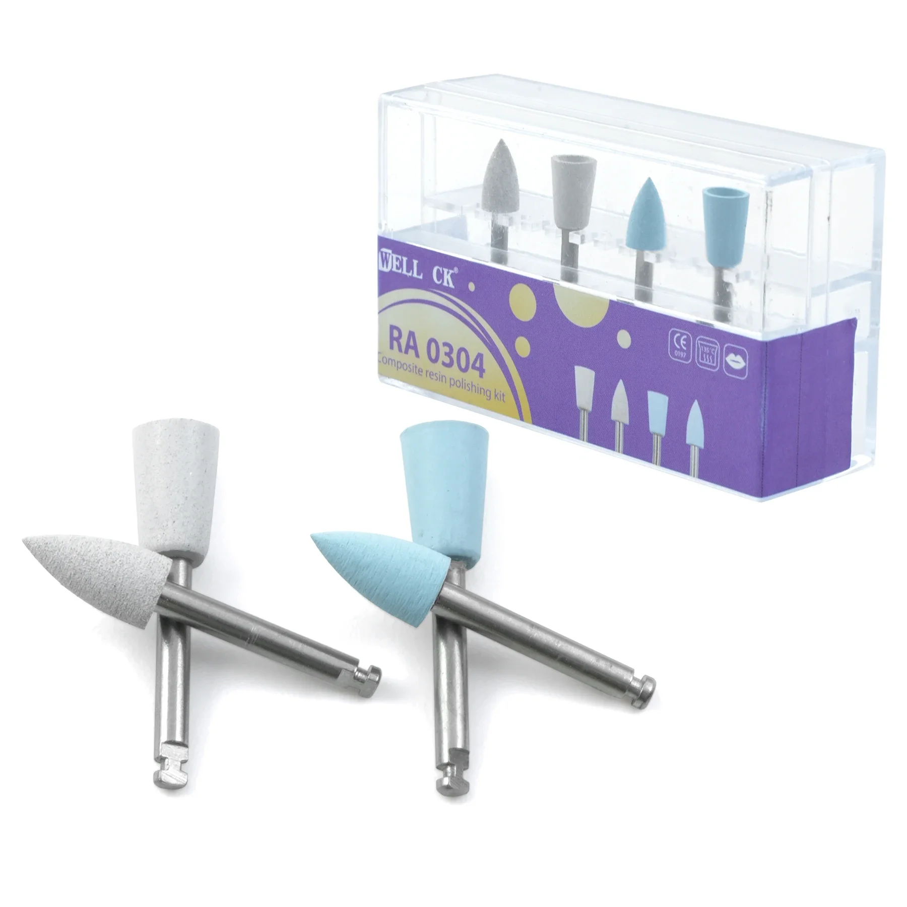 

WELLCK 4 шт./кор. набор для полировки стоматологической композитной смолы для низкоскоростного наконечника, угловой набор RA0304, гигиена полости рта, зубы