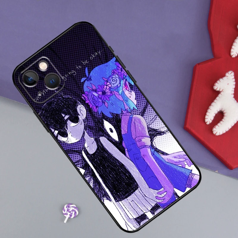 Omori Game Fanart Phone Case For iPhone 16 13 Pro Max 12 Pro Max mini 15 14 11 Pro Max XS X XR Plus Soft Cover