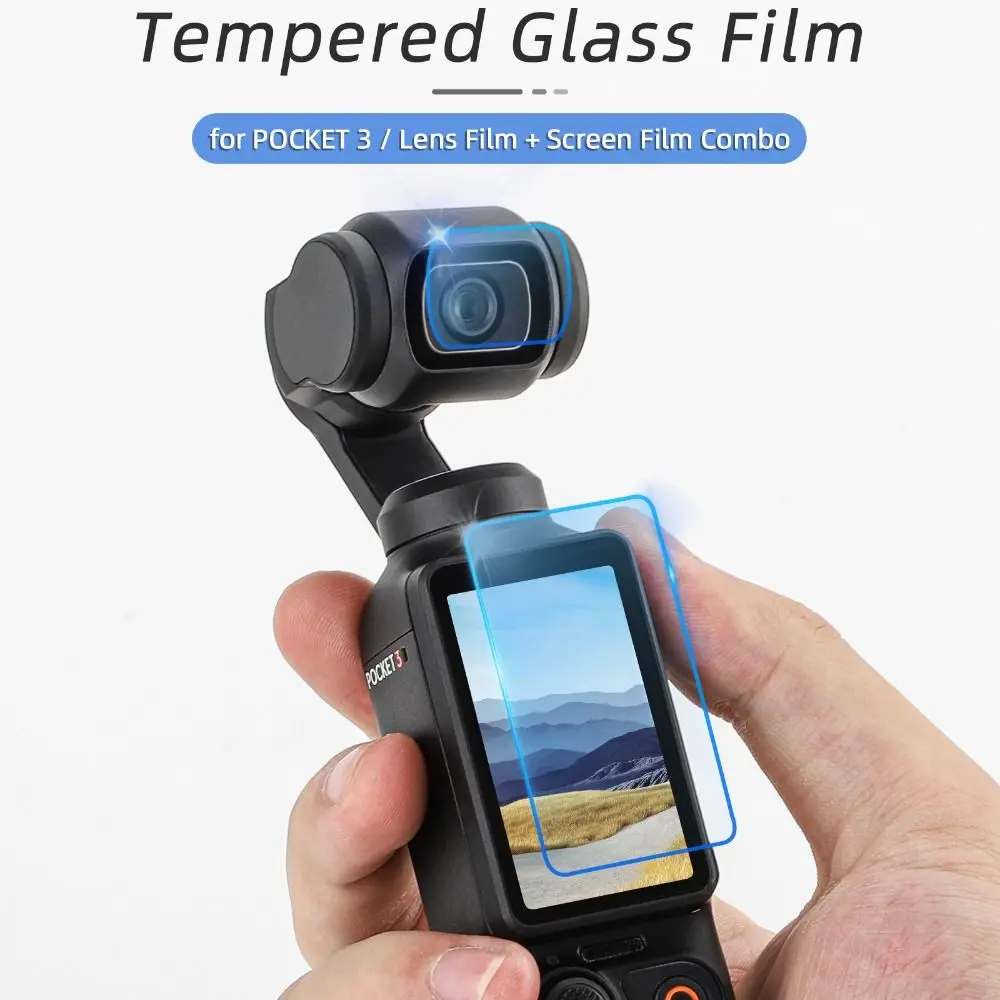 New Tempered Glass Screen Protector HD Explosion Proof Lens Films Action Camera Accessories Protective Films for OSMO Pocket 3