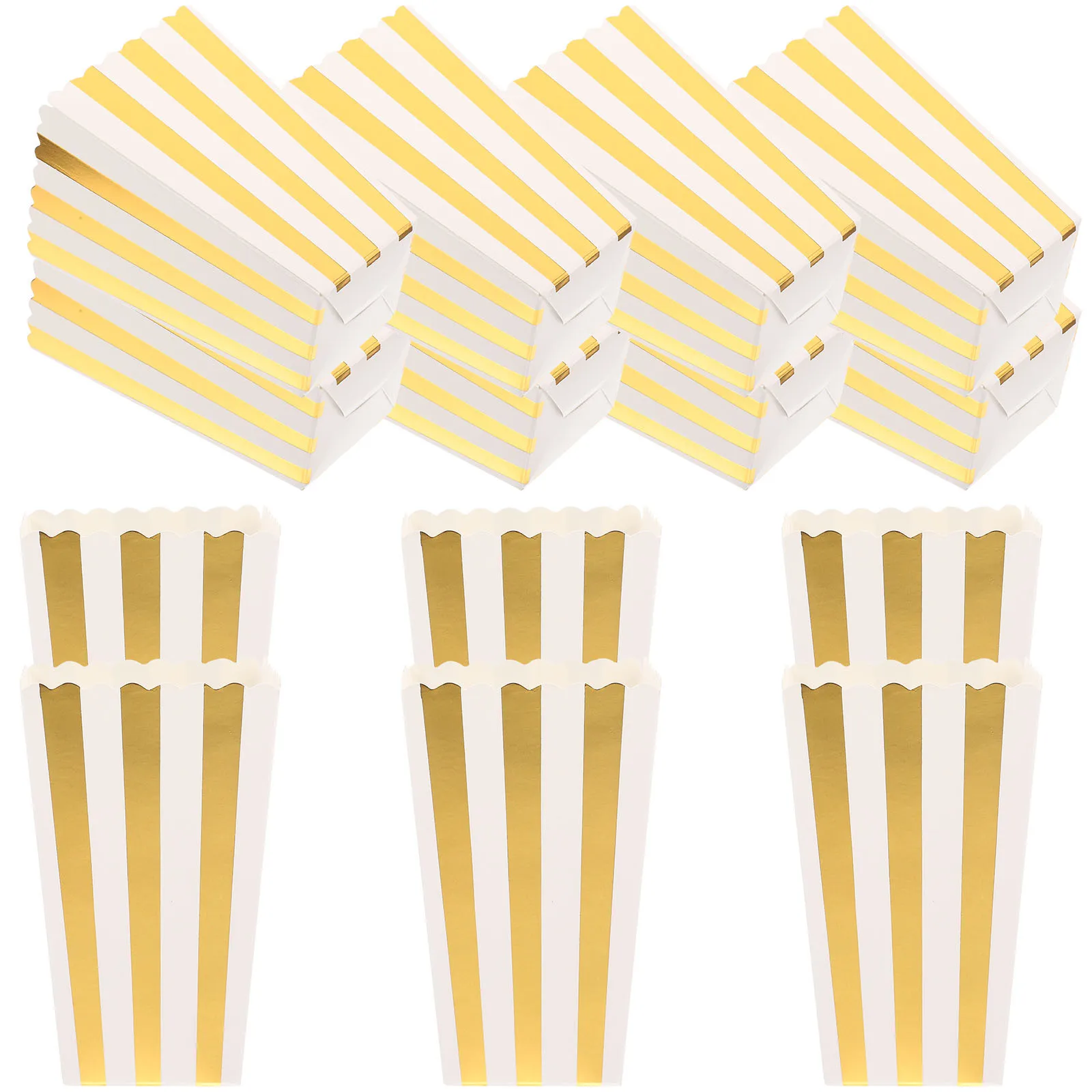 

24pcs Popcorn Box Large Capacity Paper Snack Container For Party Movie Night Birthday Party Favor Popcorn Bucket Disposable