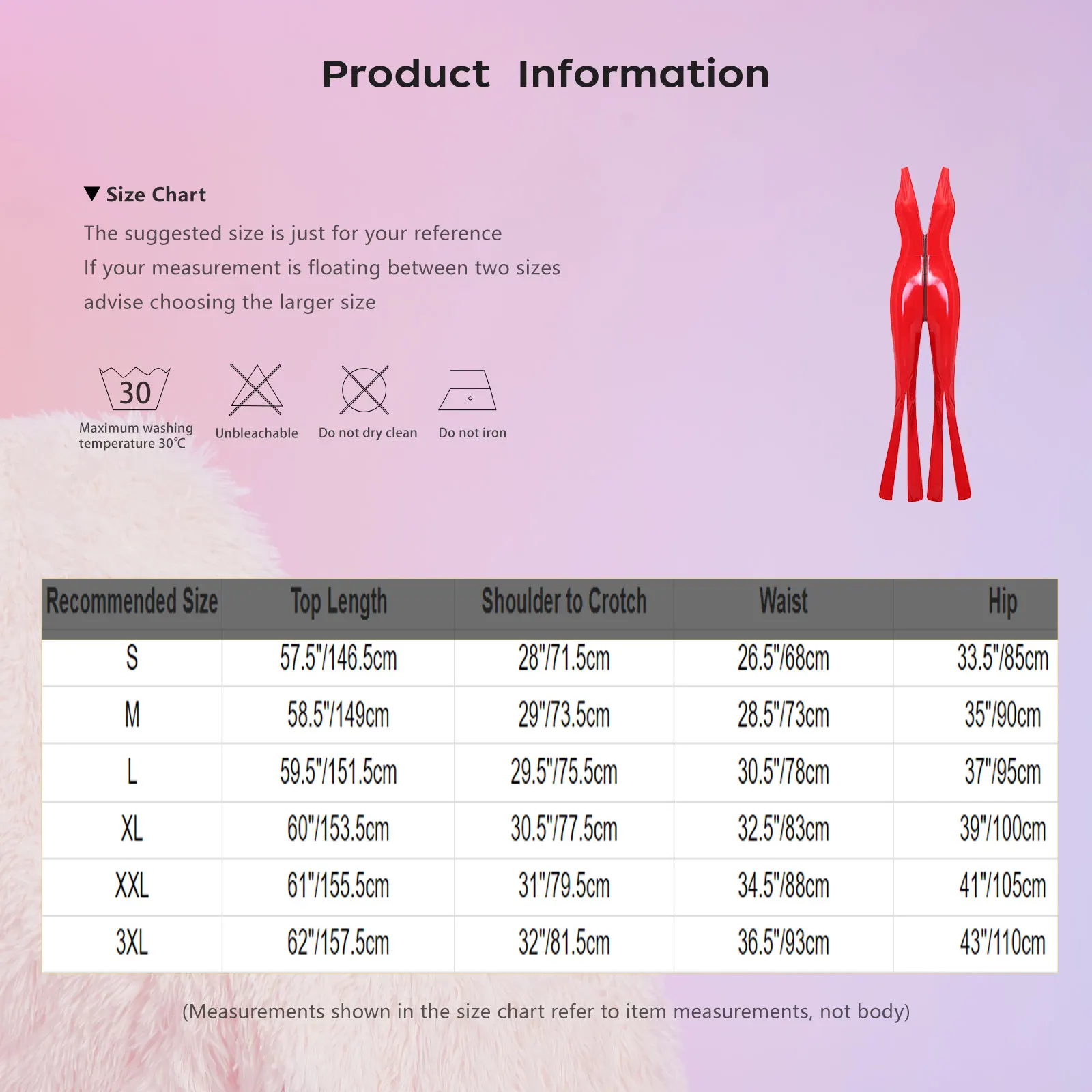 Womens Lingerie Latex Zipper Split Bell Bottoms Bodysuit V Neck Zipper Split Flare Hem Bodycon Flared Jumpsuit Rave Clubwear view 6