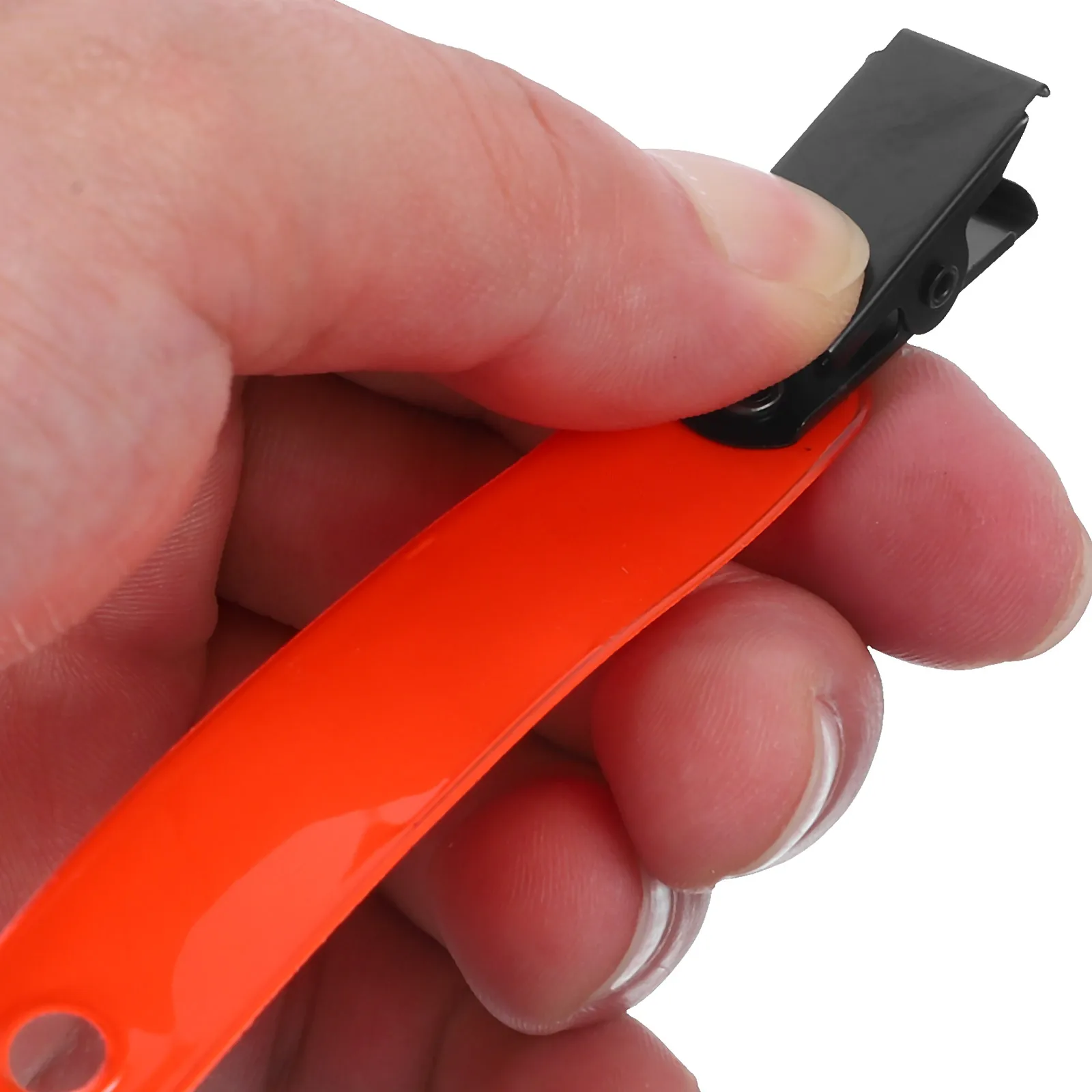 

12pcs Fluorescent Band Clip High Visibility Reflective Marker For Hiking Camping Outdoor Safety Reflective Clips For Tree Trail