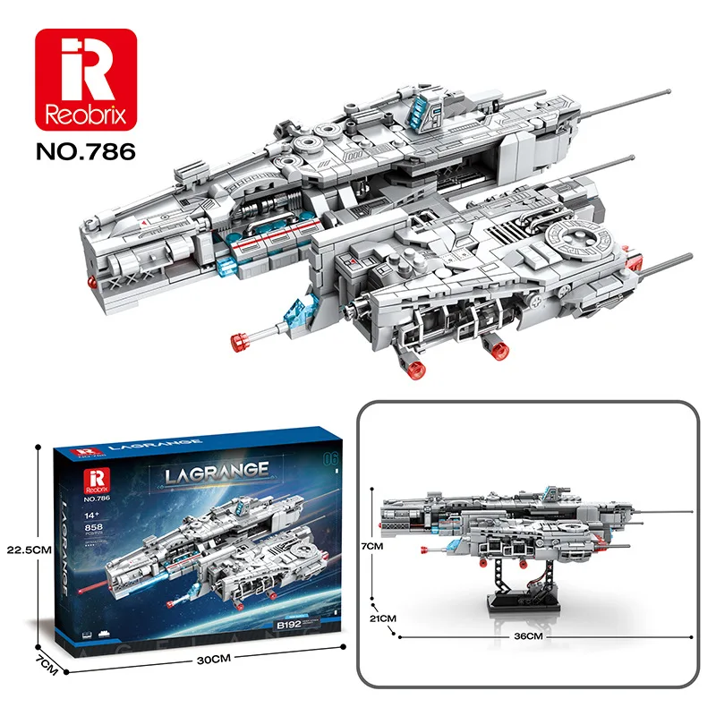 Heavy attack Machine Building blocks Space battleship gunboat missile assembly building blocks toy holiday gift 858PCS