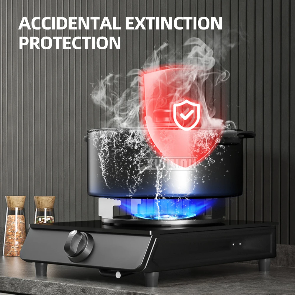 Fogão a gás portátil com queimador único, fogão a gás natural para cozinha