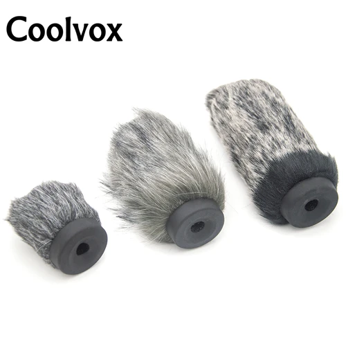 Imagen 2 del producto Coolvox micrófono parabrisas para RODE VideoMic para Takstar SGC-598 MKE600 protector contra el viento de piel Artificial 12,5 cm de profundidad
