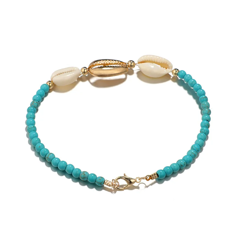 Vintage Boho Sea Shell Anklets For Women Turtle Dolphin Beads Summer Beach Ankle Bracelet On Leg 2025 Bohemian Jewelry