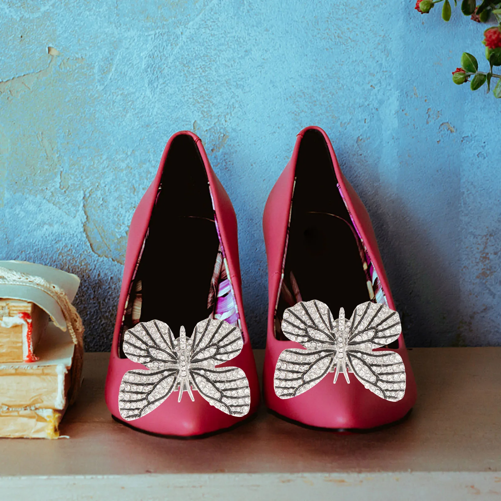 

Embellishments Shoe Flower Decoration Decorations Clips for Shoes Rhinestones Removable High Heels