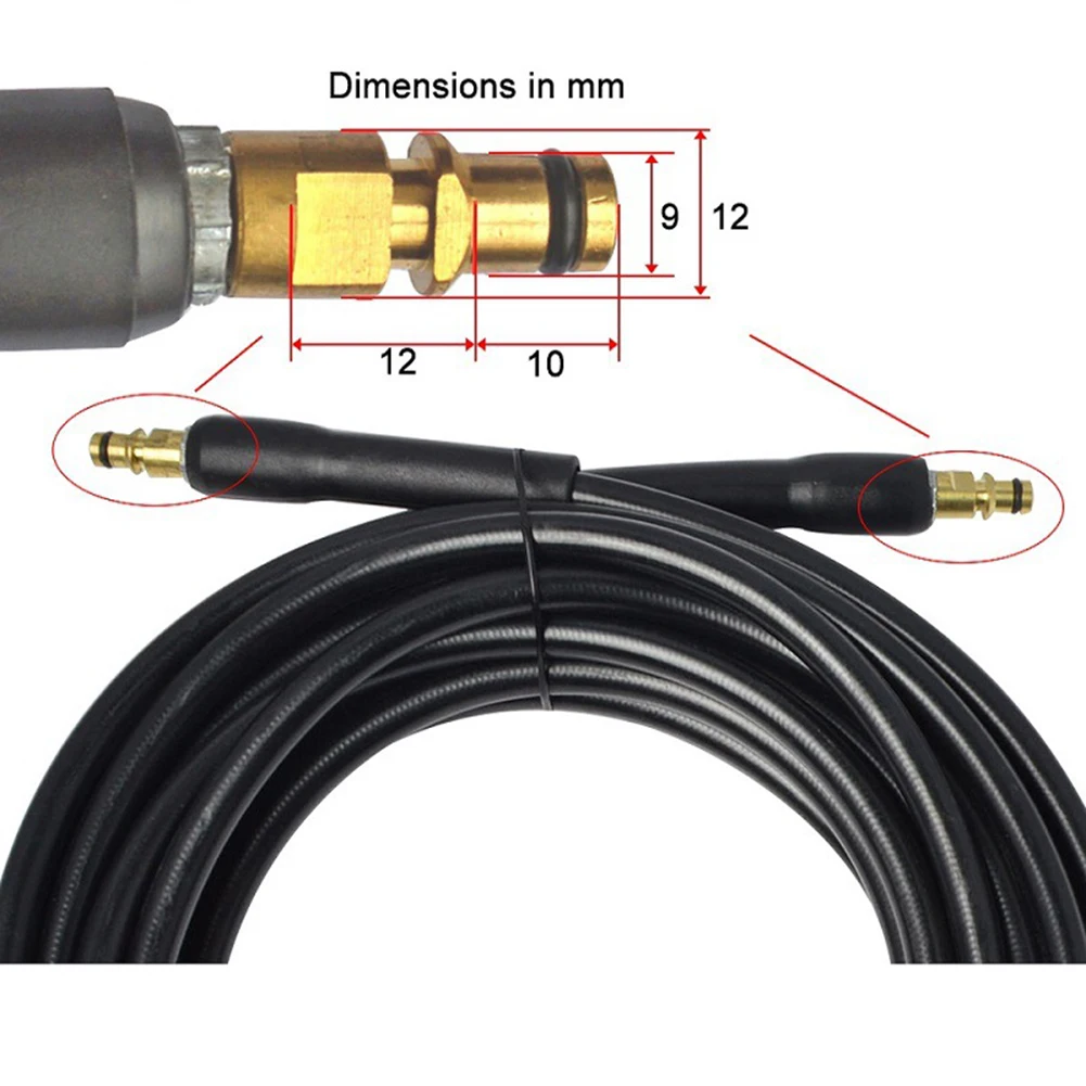 For Karcher Pressure Washer Quick Fit Hose Joiner Connector Nylon Material Black Color Compatible with K2 to K7