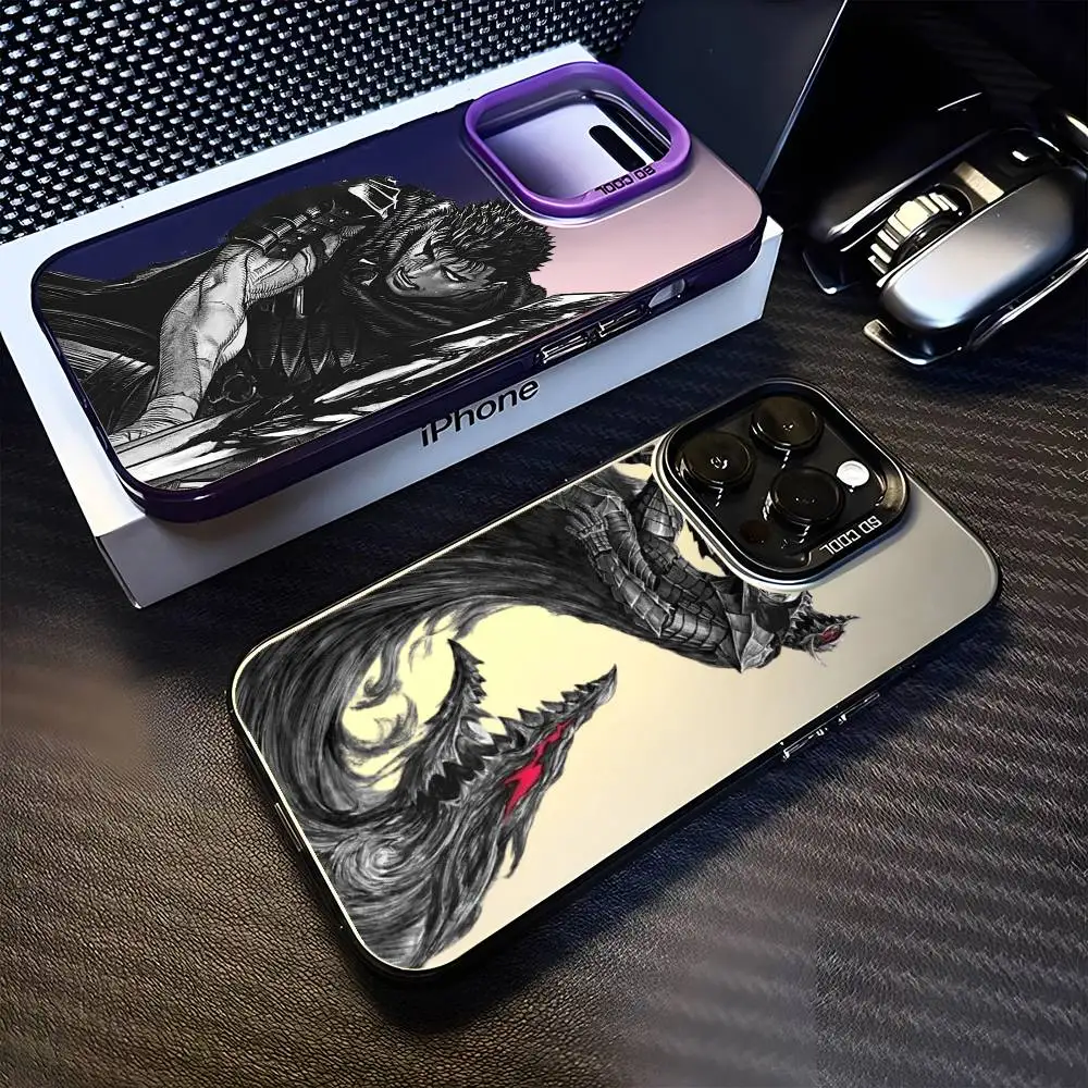 

JAPAN ANIME B-Berserk Cool Phone Case For iPhone17,16,15,14,13,12,11 Plus,Pro Max Purple Matte Shockproof Cover