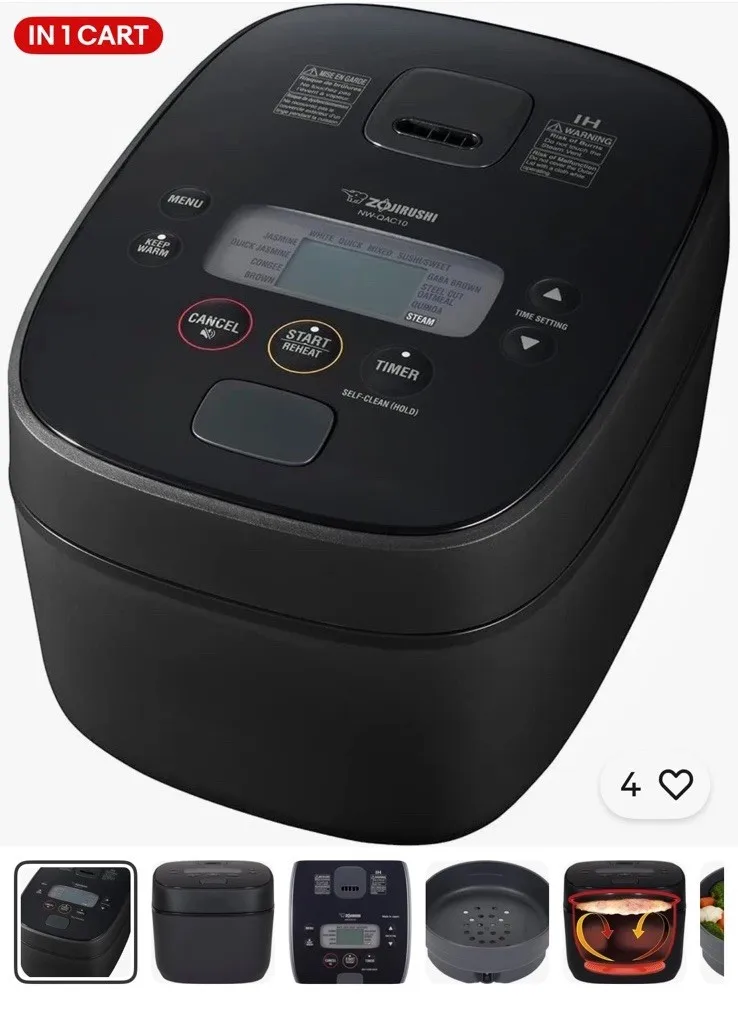 

NW-QAC10 Induction Rice Cooker and Warmer, 5.5 Cup Capacity