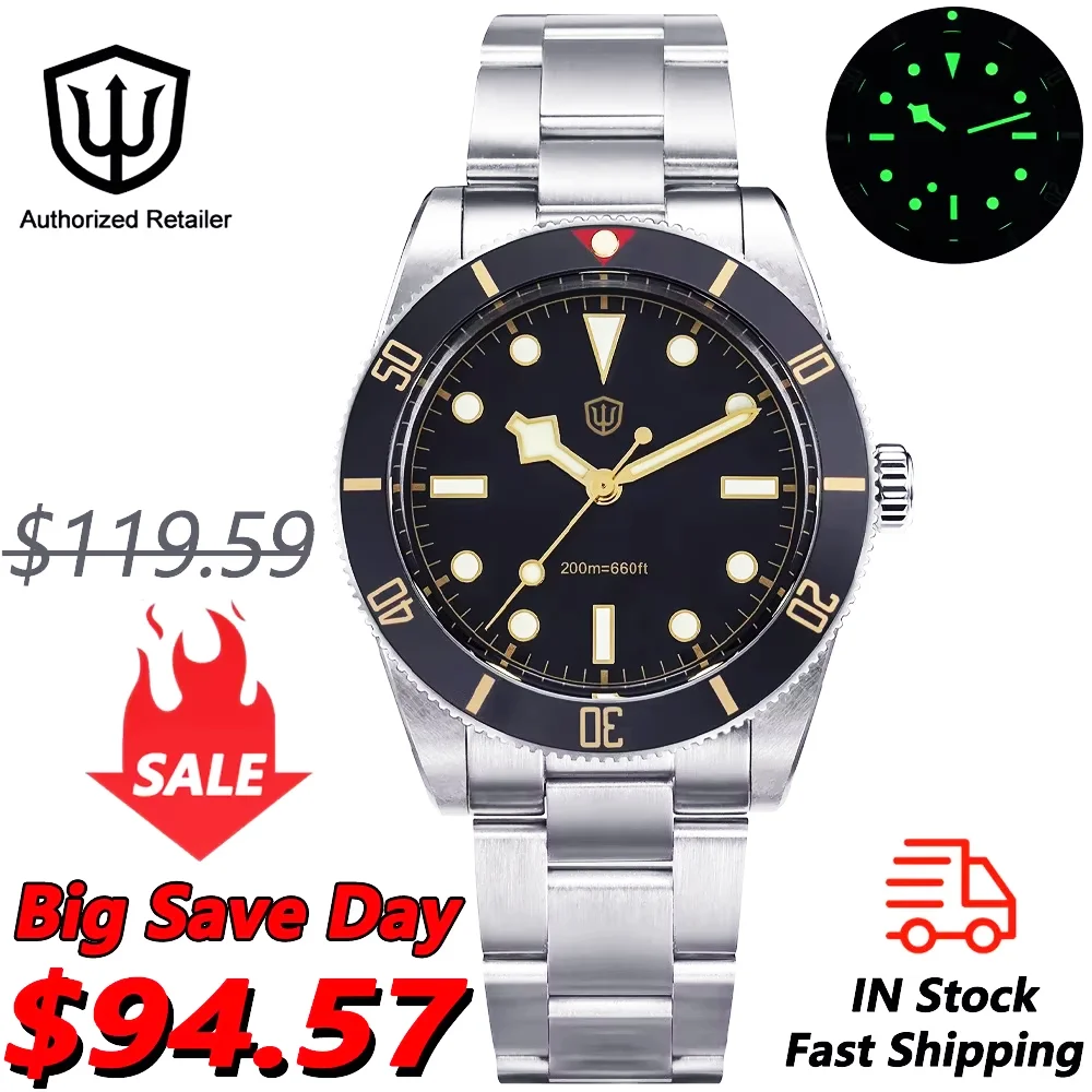 

Watchdives WD7922 Кварцевые часы мужские VH31 механизм с сапфировым стеклом 200 м водонепроницаемые наручные часы светящиеся 37 мм винтажные часы BB54