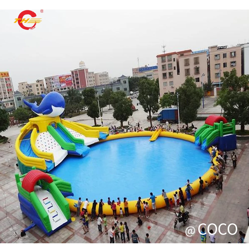 Miễn phí tàu biển đến cảng, 5 cái/lốc Inflatable aquapark land công viên, sân chơi funcity vui chơi giải trí công viên, nước hồ bơi trượt nước trò chơi