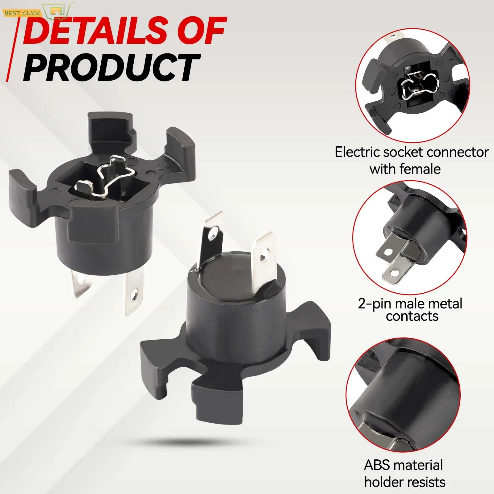 H1 Headlight Bulb Socket Retainer 33116S6M003 For Honda Odyssey 2005-2008 Acura RSX 2002-2006 Adapter Holder Replacement