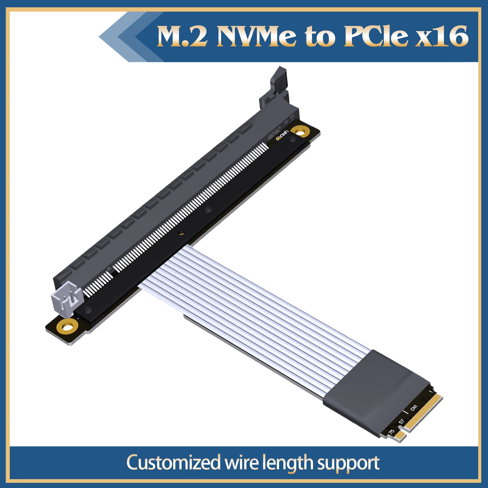 

Кабель-удлинитель для материнской платы M.2 NGFF NVMe STX на PCIE X16 GEN4 75 Вт 4X M.2 до 16x ADT для M.2 (ключ M) NVMe SSD порт