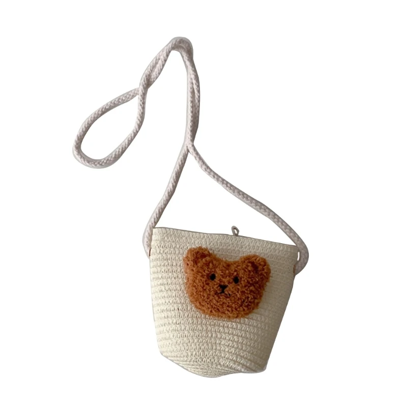 Tiener Tassen Baby Meisjes Mini Portemonnee Mooie Kinderen Stro Kleine Crossbody Bag Kid Prinses Schoudertassen