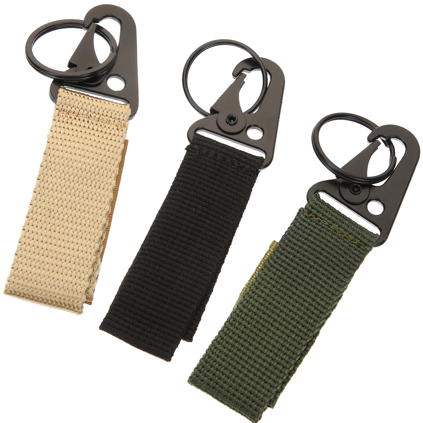 

3pcs HawkBeakHook NylonWebbingStrap OutdoorBelt WaterBottleHolder ClimbingCarabiner KettleBuckle HikingCamping TacticalGear