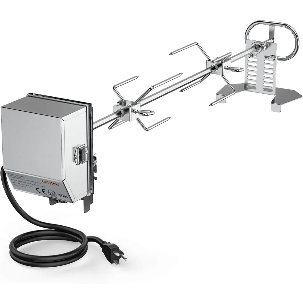 

Best Selling only fire Stainless Steel Rotisserie Kit Grilling Accessories with 6 Watt 110V Electric Motor for Gas Grills