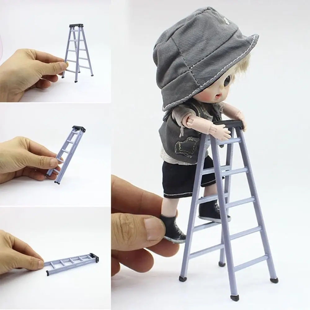 New 1: 12 Miniature Figurines Models PLA Handmade Mini Ladders Food Toys Dollhouse Accessories