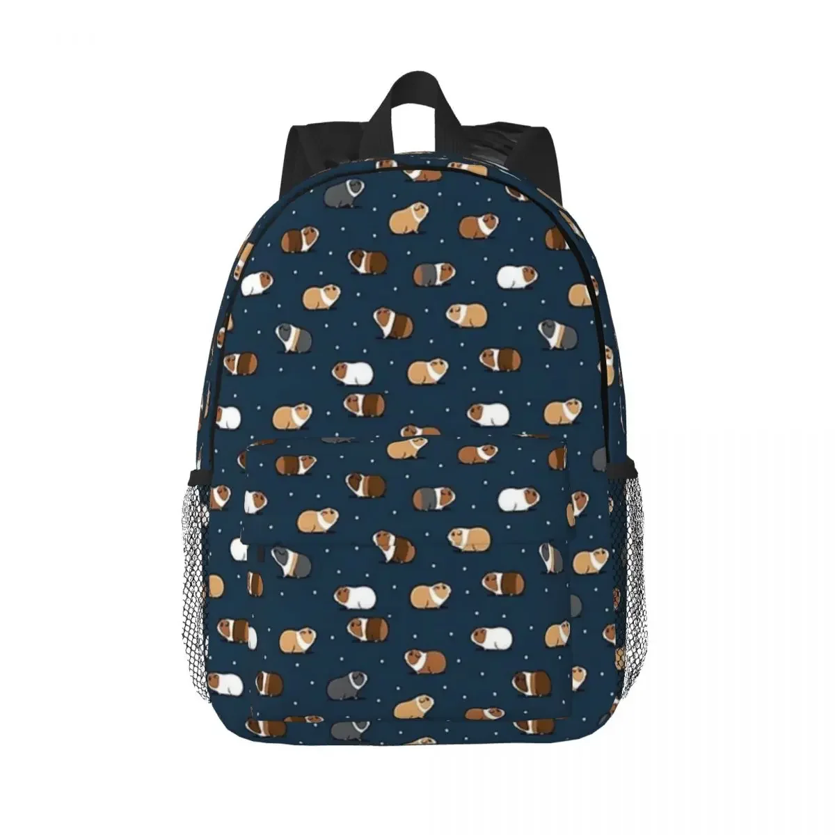 Little Guinea On Navy Mochilas para meninos e meninas, mochilas escolares casuais para estudantes, mochila de viagem, bolsa de ombro de grande capacidade