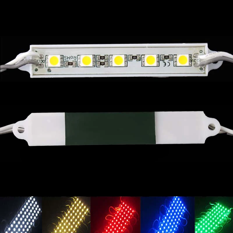 Practical 5 SMD 5050 LED Module Light Waterproof Hard Strip Bar Light Lamp 12V 5 Color For Home Decoration