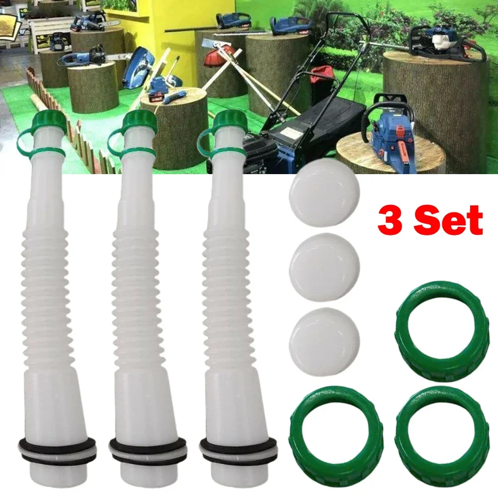 3sets Gas Can Fuel Spout Cap Kit 1 Replacement Spout Nozzle Gasket Kit Exhaust Cap Industrial Parts Spout