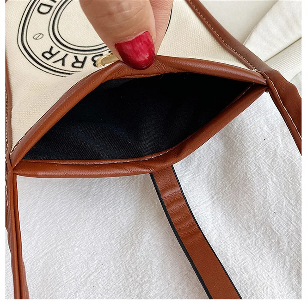 Canvas Mobile Phone Bag Economic Card Coin Purse Women\'s New Style 2021 Fashion Shoulder All-Match Messenger Trend Simpel Light