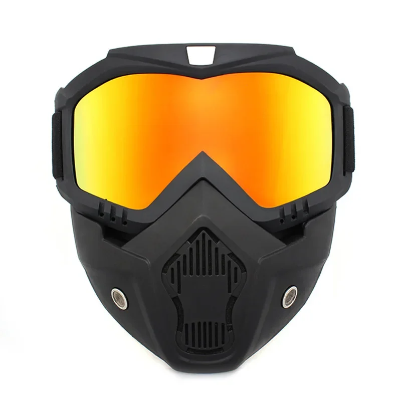 Gafas de esquí para ciclismo, lentes de sol para Motocross, Snowboard, casco táctico, gafas de motocicleta, Máscaras faciales, protección UV, a prueba de viento