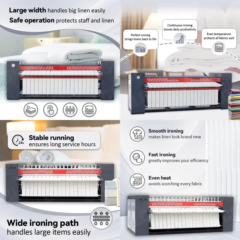 Heavy Duty Ironing Machine for Hotel Linens Tablecloths Industrial Commercial Laundry Equipment