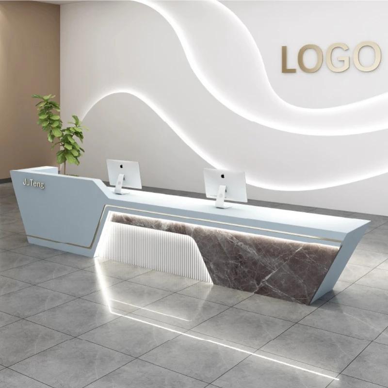 &oe  Minimalism reception desk baking paint burx de travail Computer desk reception counter recepcion mostrador furniture