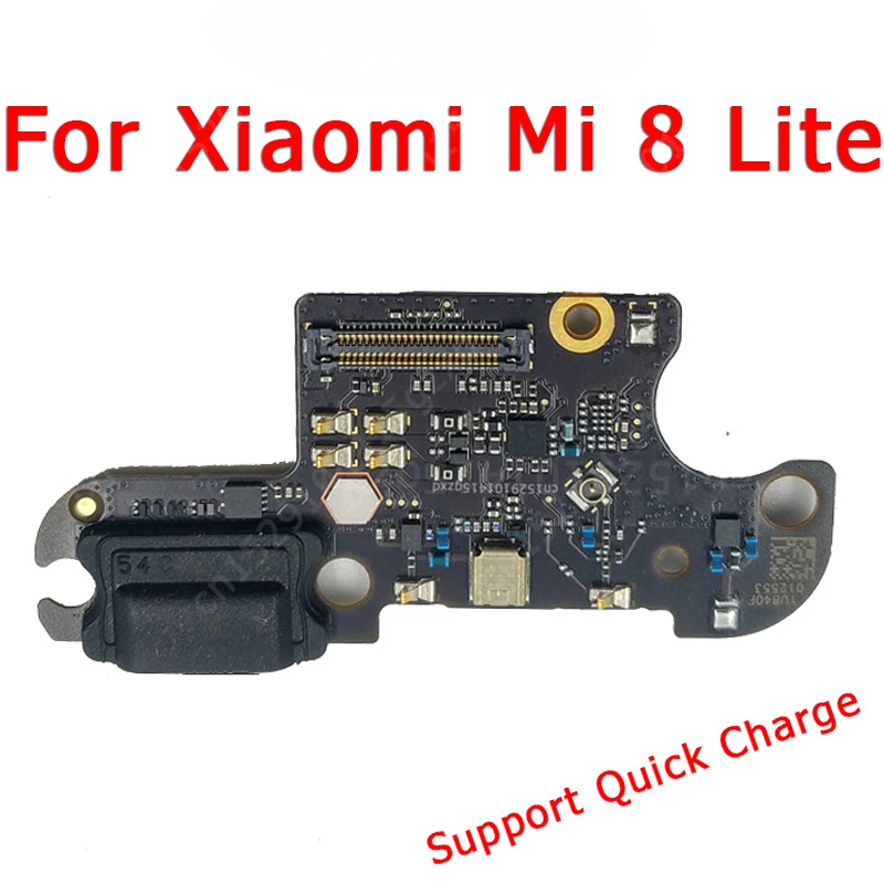 Charging Port For Xiaomi Mi 8 Lite Mi8 Charge Board USB Plug PCB Dock Connector Flex Cable Replacement Spare Parts