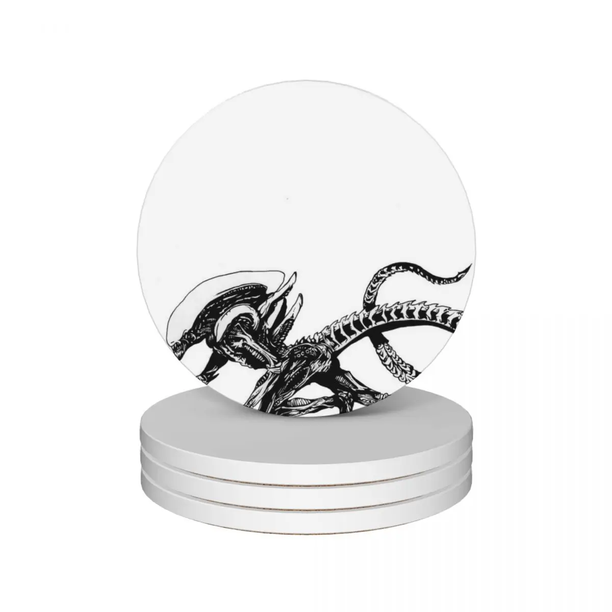 

Xenomorph Alien Movie Ceramic Coasters (Set of 4) custom animal tea cup holder Coasters