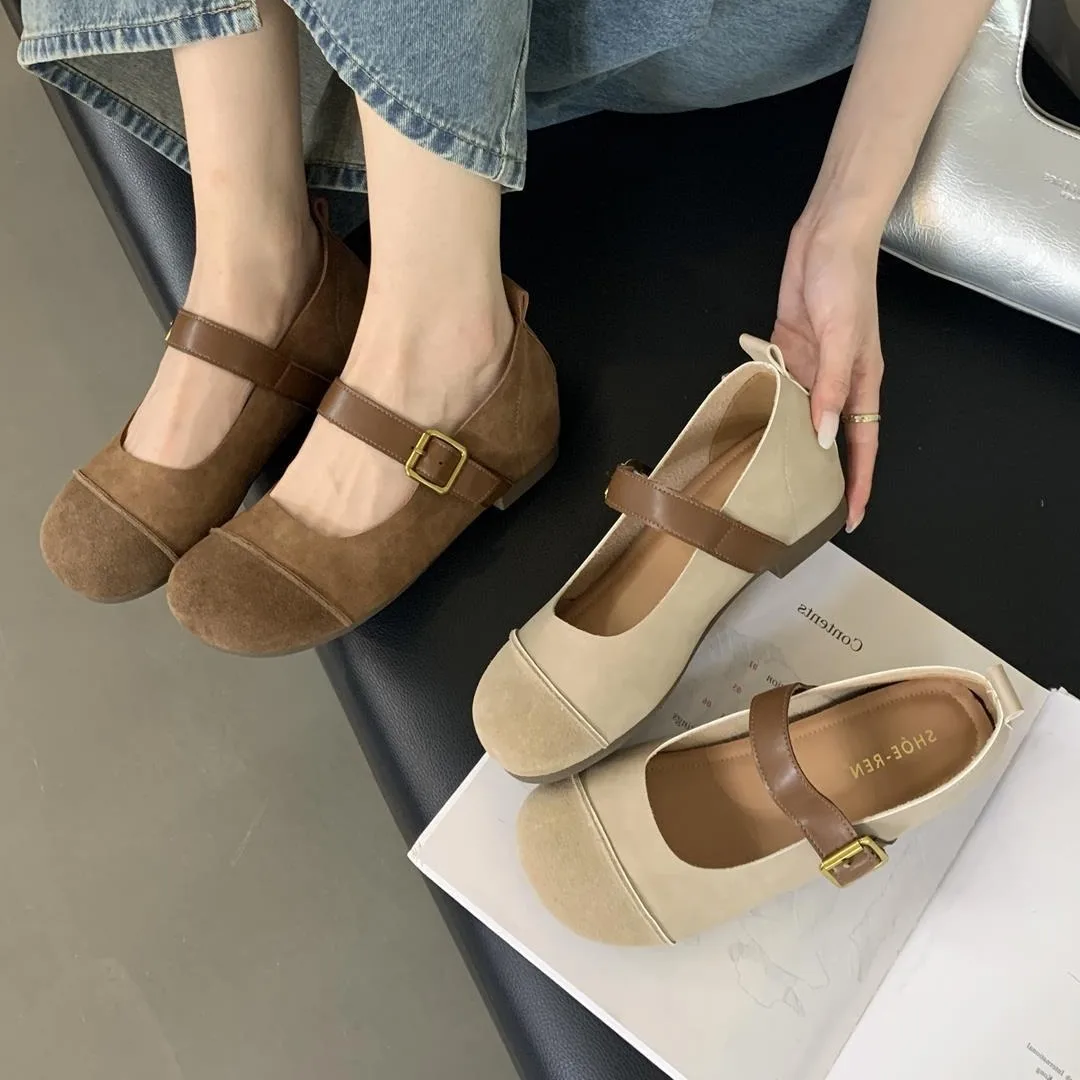 Casual Woman Shoe Female Footwear Shallow Mouth Autumn Round Toe Increas Height Clogs Platform Dress Fall Retro Creepers New Flo