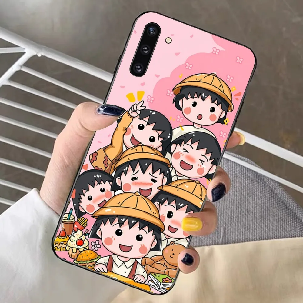 Cartoon Chibi Maruko Chan Phone Case For Samsung Note 8 9 10 20 pro plus lite M 10 11 20 30 21 31 51 A 21 22 42 02 03