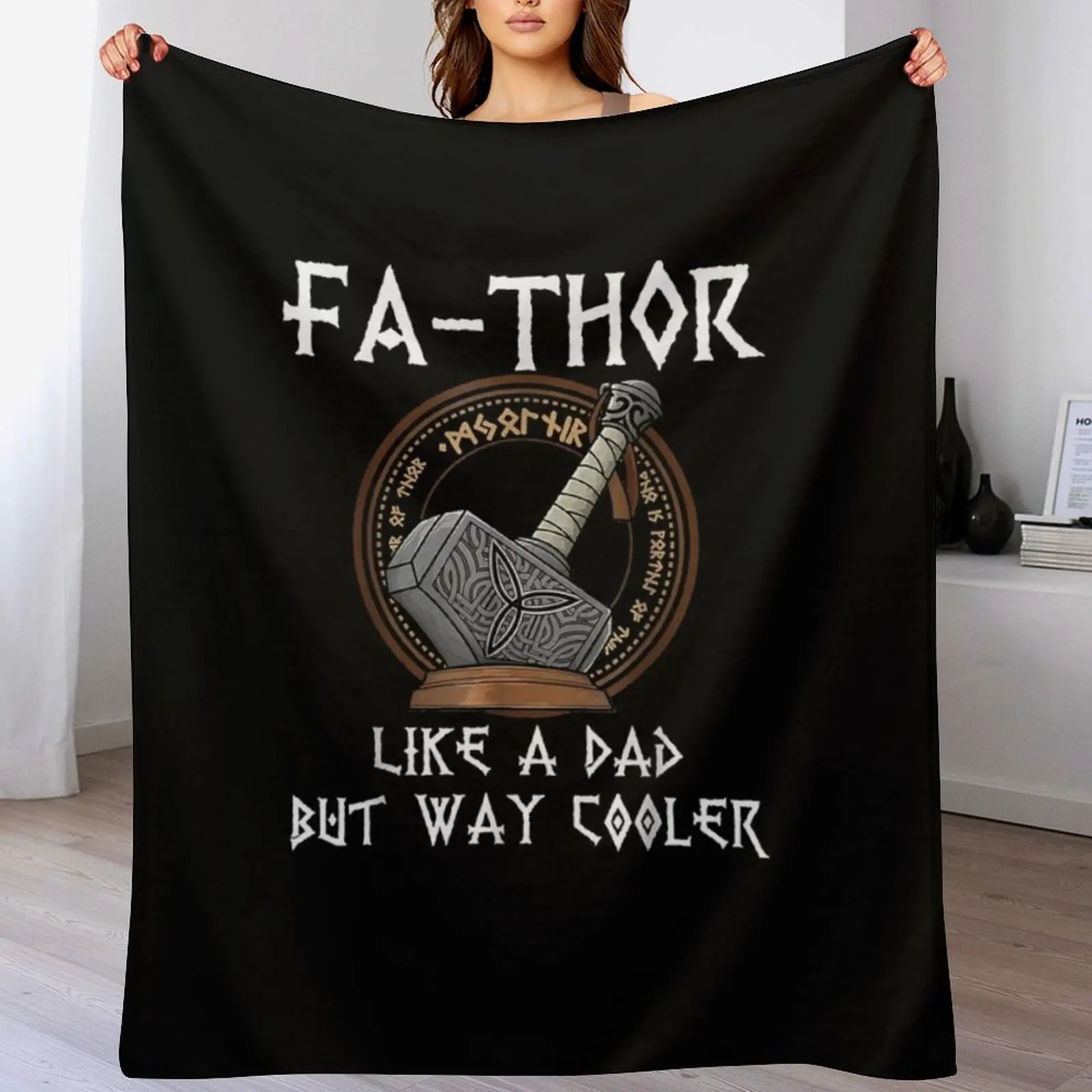 

Fa-Thor Like Dad Just Way Mightier Hero gift idea for dad Throw Blanket Sofa Quilt Giant Sofa Blankets