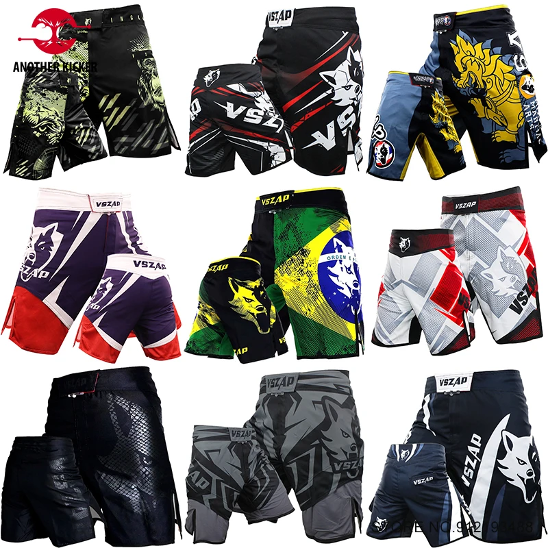 VSZAP MMA Shorts Men's Boxing Pants Kickboxing Martial Arts Brazilian Jiu Jitsu Grappling Muay Thai Shorts Gym Training Trunks