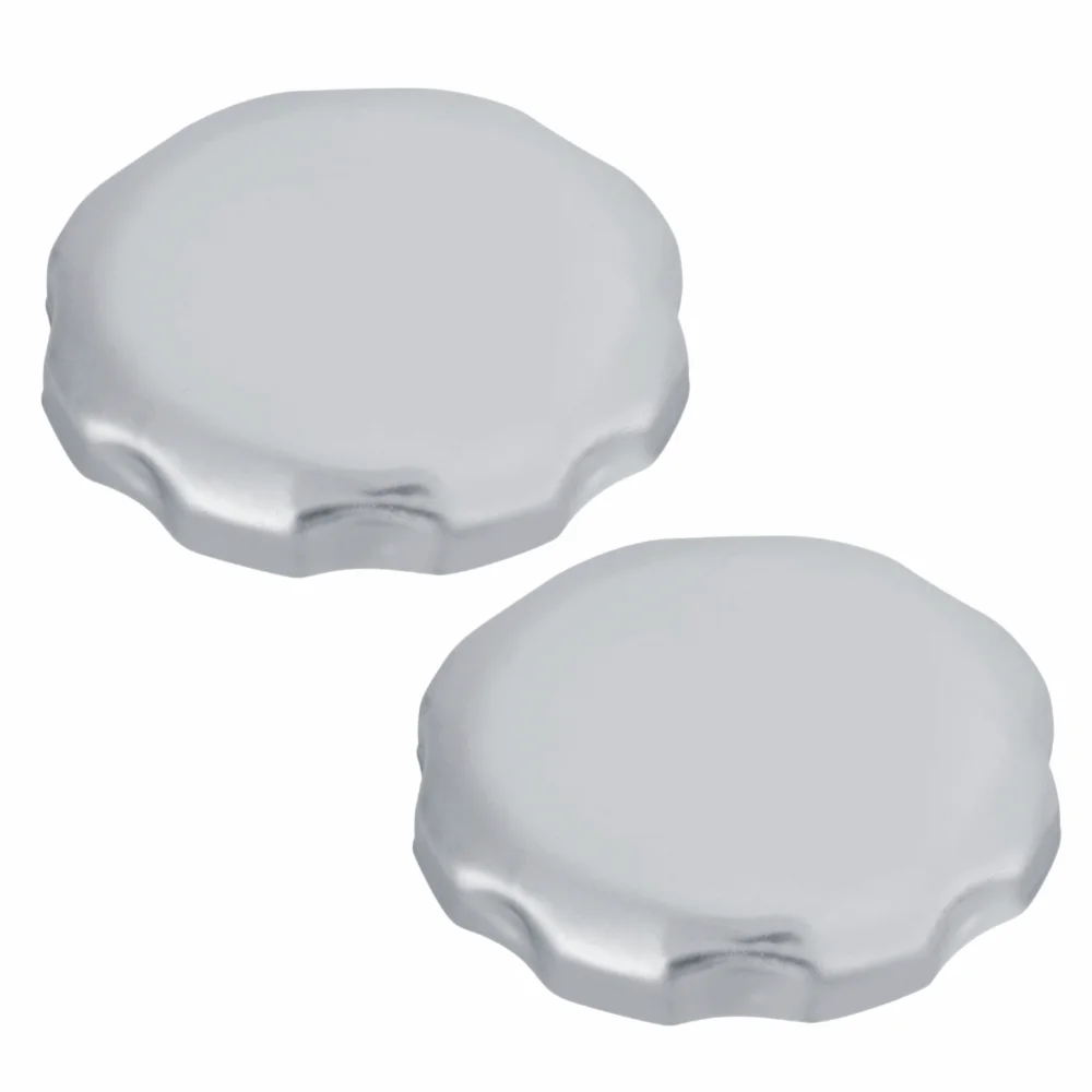 2PCS Chrome Finish Fuel Tank Cap Silver Plastic Fuel Cap Protector Universal Fit for GX160 GX200 GX240 GX270 GX340 GX390