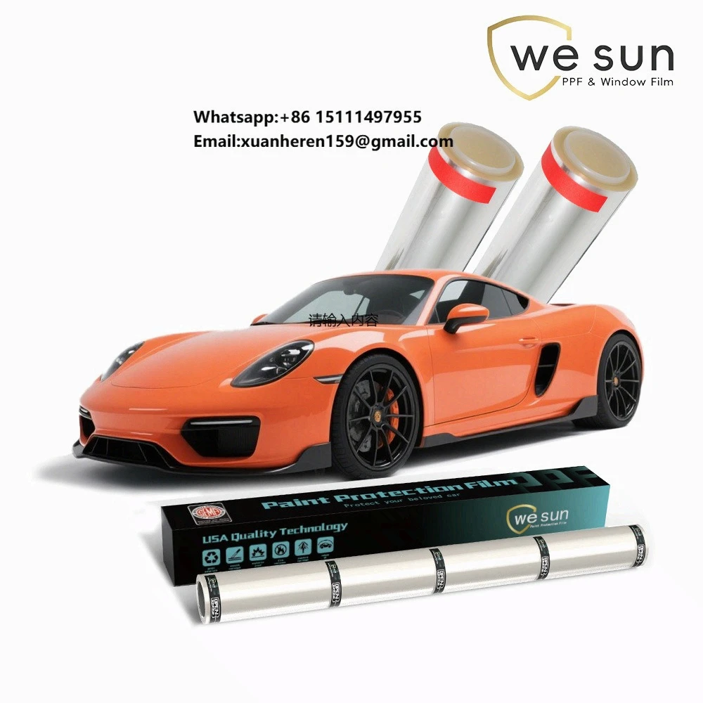 

Защитная пленка Wesun Ultra Shield: глянцевая, прозрачная, самовосстанавливающаяся, из ТПУ, взрывозащищенная, для защиты лобового стекла автомобиля