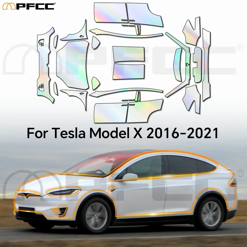 

PPF For Tesla Model X 2016-2021 Paint Protection Film TPU Scratch Resistant Precut Full Vehicle Transparent Invisible Kit