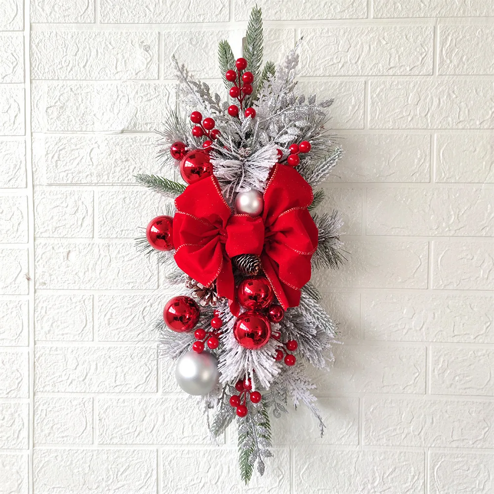 Christmas staircase wreath staircase decoration pendant Christmas Nordic home scene arrangement Christmas