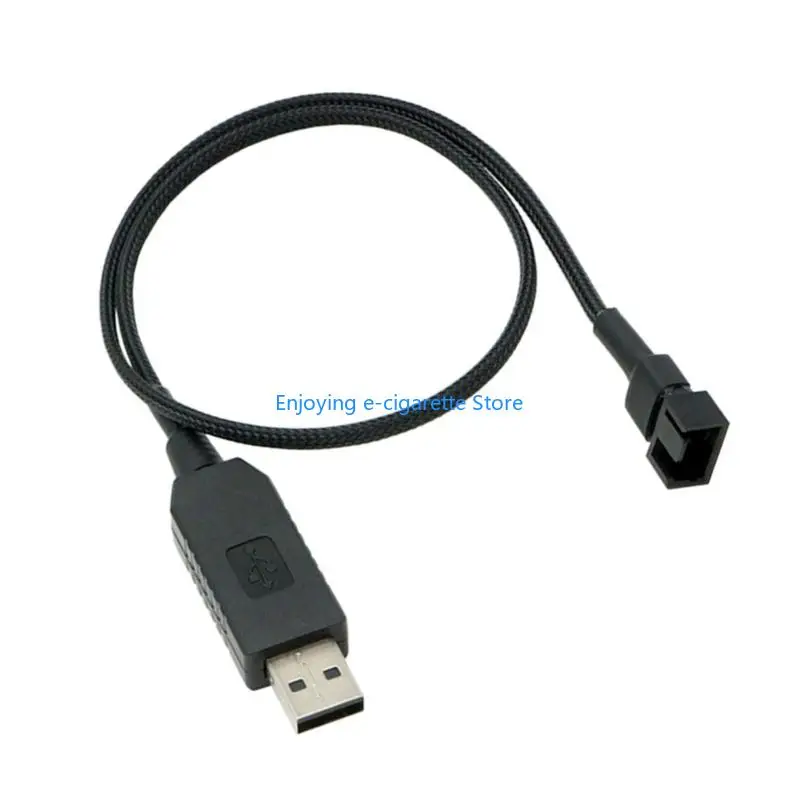 Flexible USB 5V to 4Pin 12V Computer Fan Power Cable USB 5V To 12V Conversion Cord For Customize Cooling Y4QF