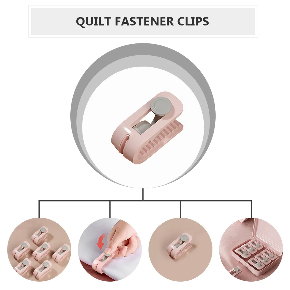 

2 set Quilt Fastener Clips Bed Sheet Locks For Comforter Fixing Household Storage Organizer Quilt Clips