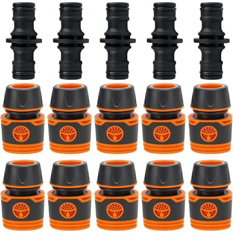 

BAAR-Garden Hose Quick Connect Set Self-Sealing Hose Fittings Soft-Coated Hose Coupling Kit