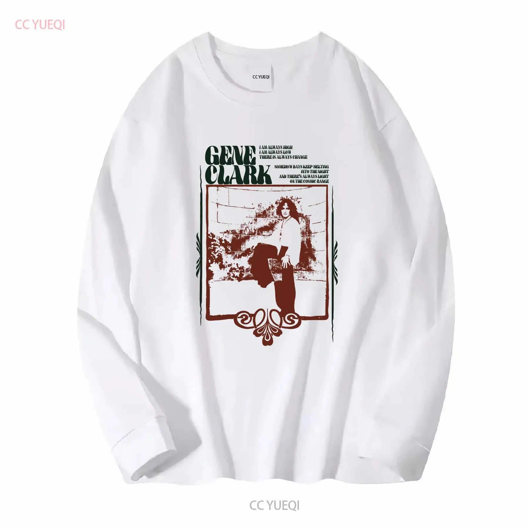 Gene Clark The Byrds Men T shirt White Cotton All Sizes S to 345XL FF1701 vintage Washed Stylish designer clothes Breathable