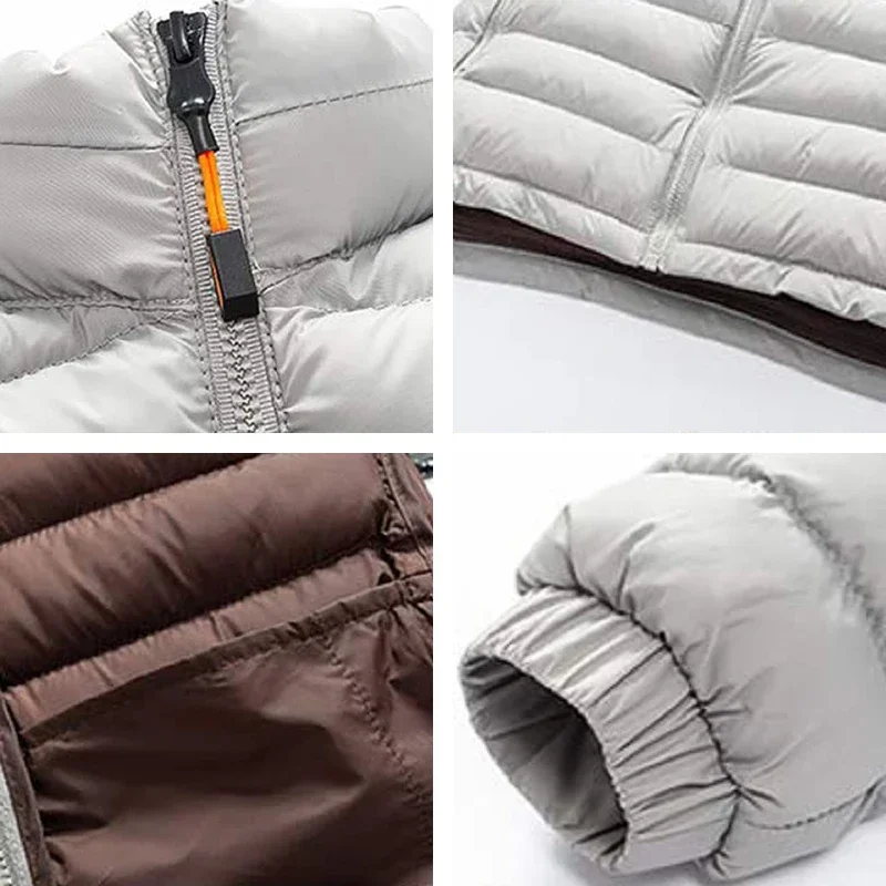 2024Winter Nieuwe Heren Mode Warme Jas Jas Effen Dikke Winddichte Bovenkleding Herfst Heren Casual Waterdichte Parkas Jas Man