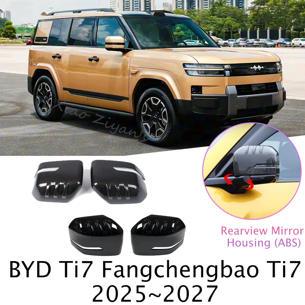 

Для BYD Fangchengbao Ti7 2025-2027 (2026) — Накладки на зеркала заднего вида из углеродного волокна, защита от царапин, аксессуары для модификации