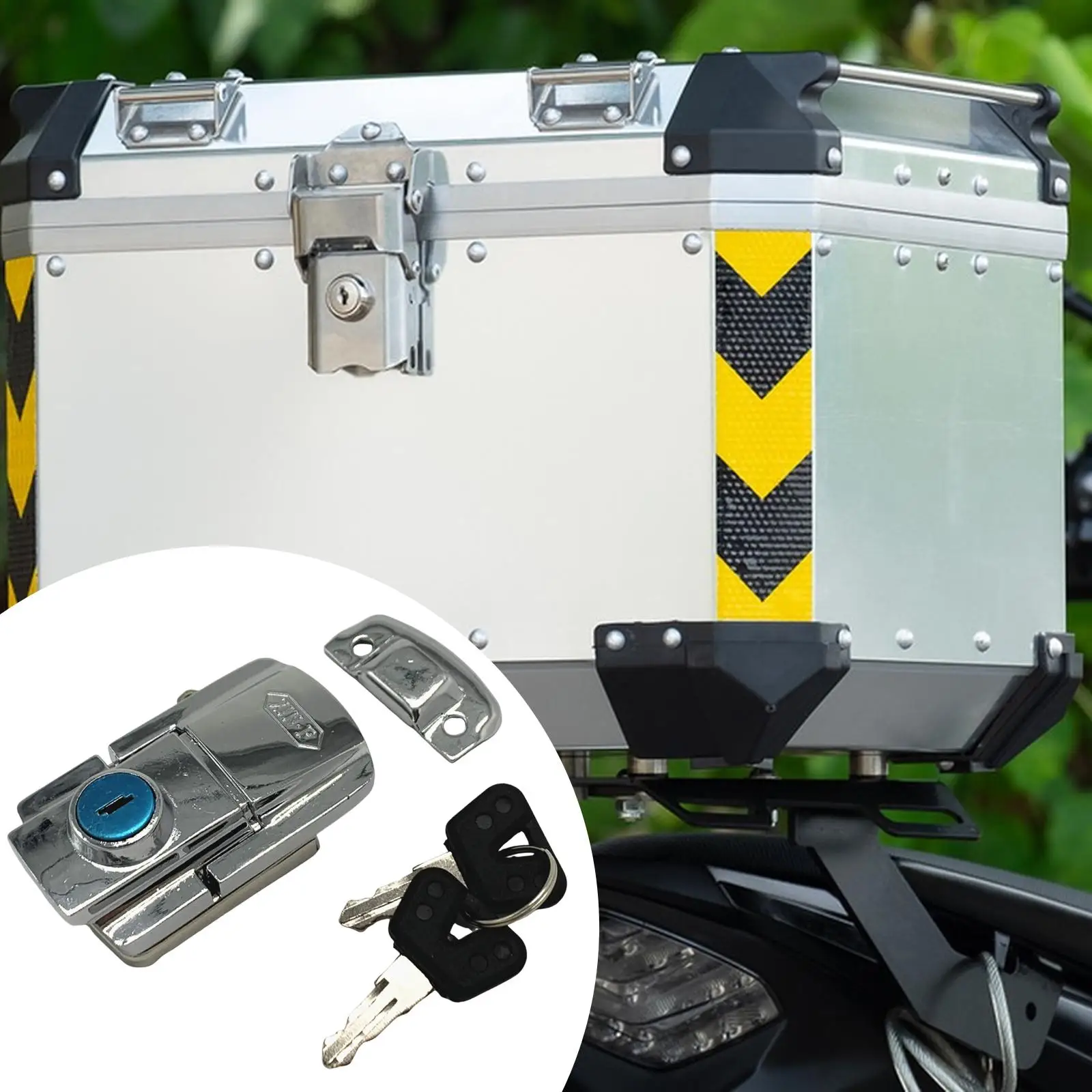 

Metal Motorcycle Trunk Lock with Keys Tail Box Latch Spare Part for Motorbike Central Storage Trunk