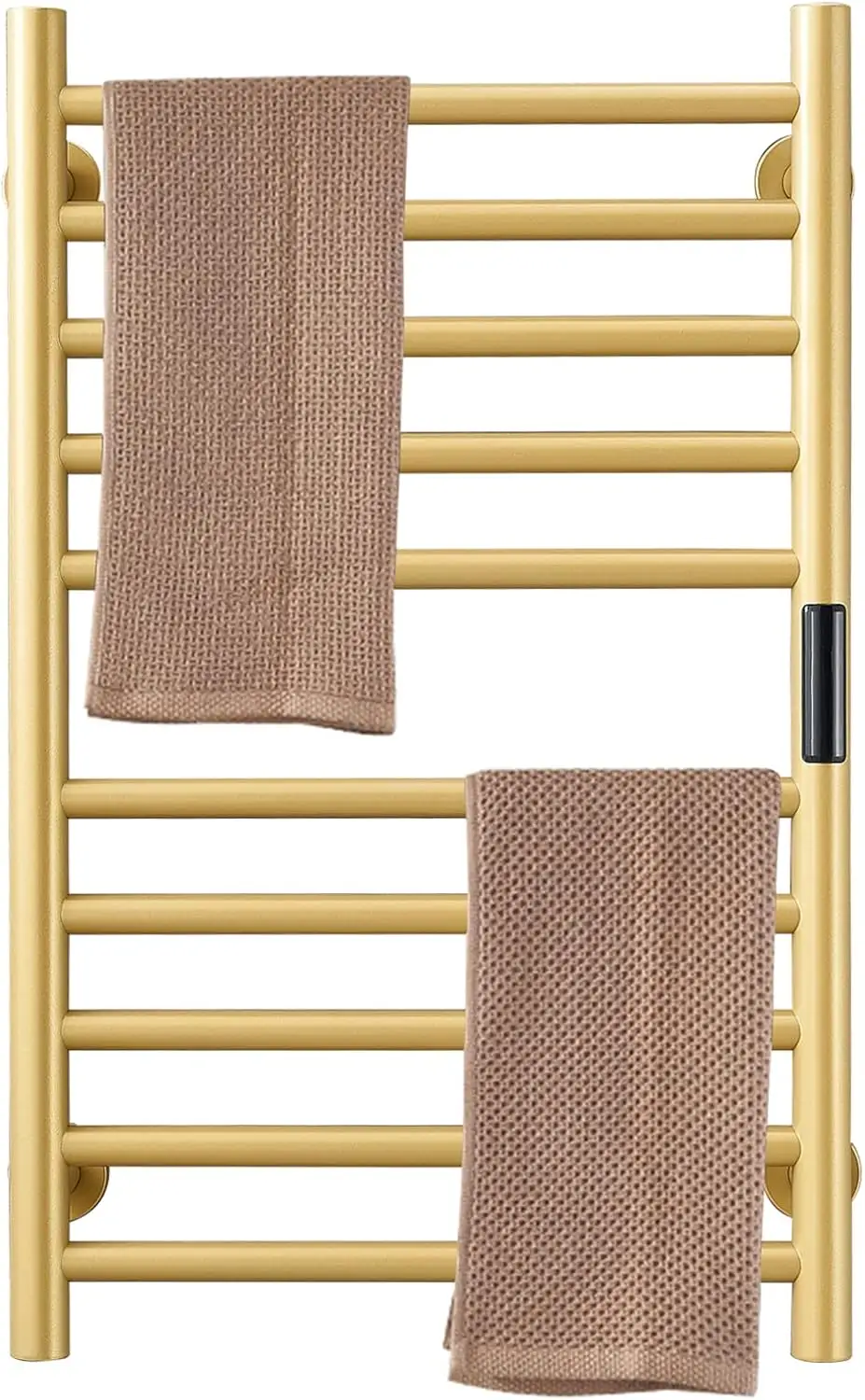 Electric Towel Warmer Radiator Gold Bathroom Accessories, Built-in Timer Temperature Control 10 Bars Electric Heated Towel Racks