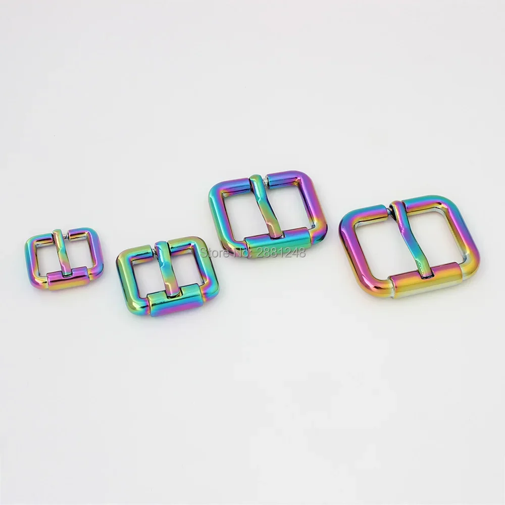 Rainbow 16mm 19mm 25mm 31 38mm polished turnbuckle pin buckle bags/belts rainbow buckles round slider buckle  tri glide