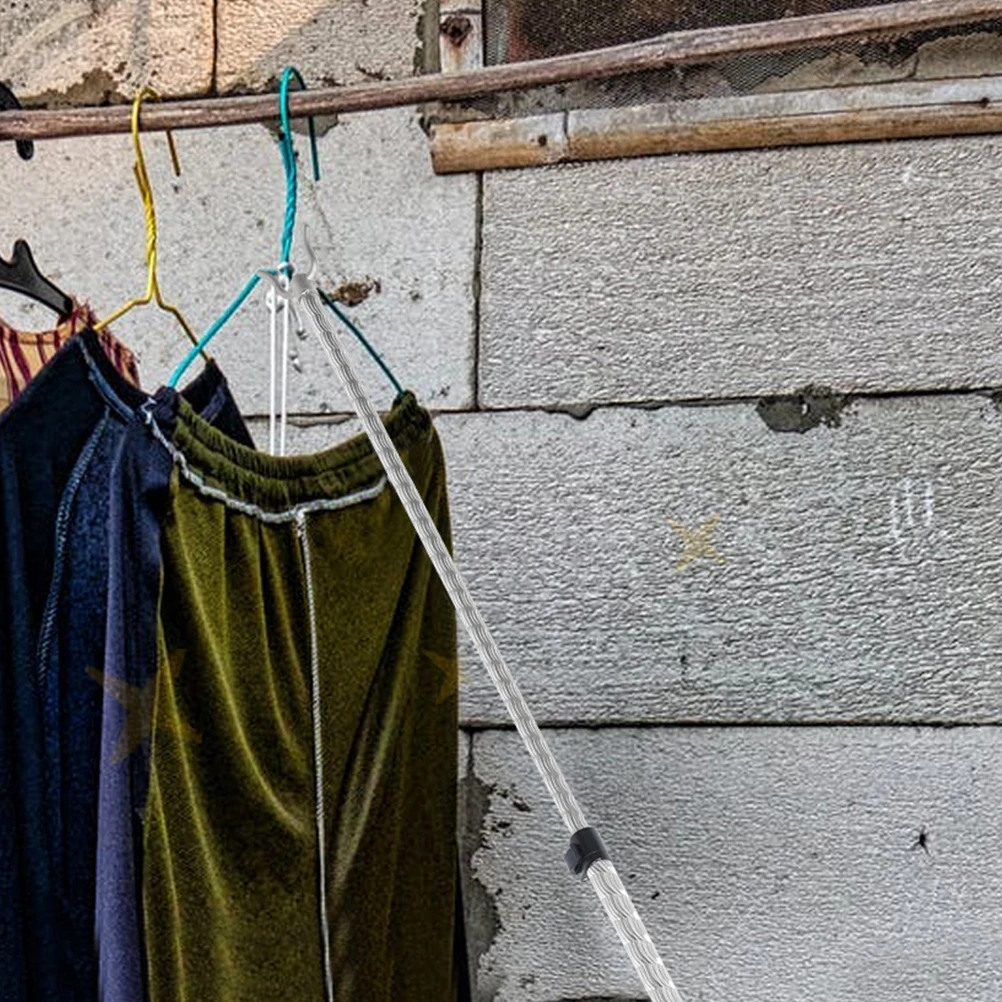 قابل للتعديل طويل الوصول الملابس القطب قوي الملابس تجفيف قضيب لخزانة شرفة داخلي في الهواء الطلق الغسيل أداة الأجهزة #1